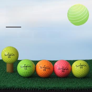 高爾夫雙層比賽球4色彩球合成橡膠杜邦沙林球低阻力遠距離比賽球
