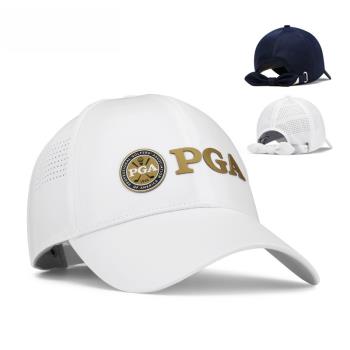 美國PGA 高爾夫帽子 女士防曬球帽 清爽透氣 吸汗內里 可調節帽圍