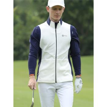 PGA高爾夫服裝男秋冬外套golf馬甲秋冬保曖時尚百搭背心運動上衣