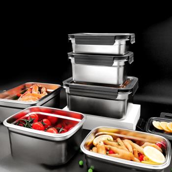 rolase不銹鋼保鮮盒密封304食品級水果冰箱專用盒子收納便當飯盒