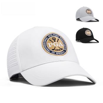 美國PGA 透氣孔 高爾夫男士球帽 遮陽防曬 吸汗速干有頂帽 燒孔帽
