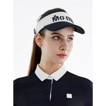 女士高爾夫無頂帽高端golf球帽遮陽防曬時尚休閑運動空頂帽新款潮