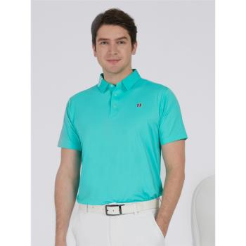 奧藍克高爾夫夏季服裝凈色彈力速干短袖T恤Polo衫戶外運動球衣服
