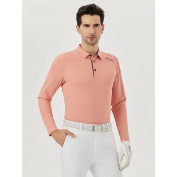 DB高爾夫男裝純色長袖T恤秋季速干戶外運動polo衫golf休閑服裝