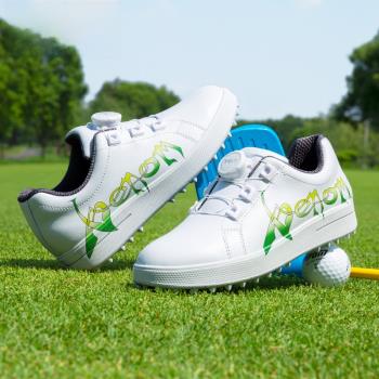 PGM新款高爾夫球鞋兒童golf鞋子男女童時尚印花防滑防水青少年鞋