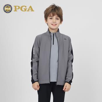 美國PGA兒童高爾夫外套男童保暖外套發熱內里立領時尚薄款簡約