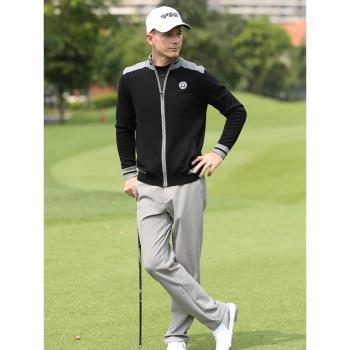 PGM秋冬季高爾夫服裝男士長袖毛衣服外套加厚絲光羊毛衫golf男裝