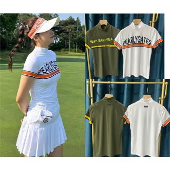 29R033 高爾夫t恤女冰絲短袖上衣速幹golf衣服彈力修身韓版