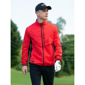PGM高爾夫外套男拼色立領夾克風衣服裝防風防雨golf運動上衣長袖
