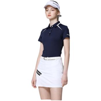 高爾夫女裝夏 GOLF服裝女短袖t恤速干顯瘦上緊身韓版運動POLO衫