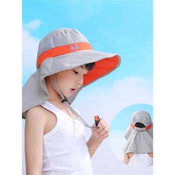 高爾夫球兒童太陽帽子春夏防紫外線遮陽帽男女童沙灘帽寶寶防曬帽