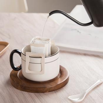 簡約白色陶瓷咖啡杯套裝小精致家用下午茶茶具帶碟勺