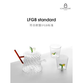 義大利進口ICHENDORF創意特色耐熱玻璃水杯咖啡杯碟套裝水壺冷水