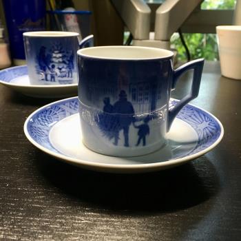 丹麥royal copenhagen皇家哥本哈根圣誕年份杯復古vintage咖啡杯