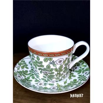 英國皇家雅頓Royal Arden骨瓷綠色 花卉茶杯英式下午茶杯碟咖啡杯