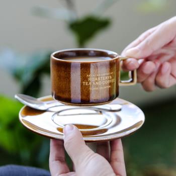 意式濃縮下午茶杯歐美式小咖啡杯帶碟勺套裝 精致陶瓷杯