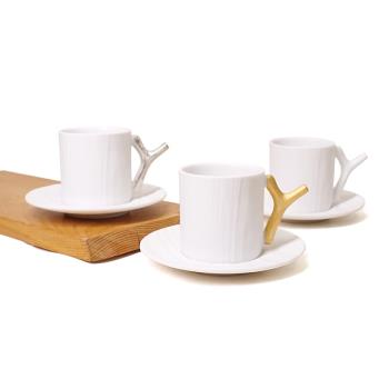 日本進口 山平窯 陶瓷濃縮咖啡杯套裝日式杯墊杯子餐飲具