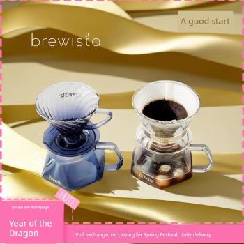 Brewista新款 手沖咖啡套裝 影子濾杯 X雙層透明玻璃滴濾杯分享壺