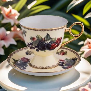 高顏值歐式骨瓷咖啡杯套裝高檔精致復古陶瓷杯子輕奢家用下午茶具