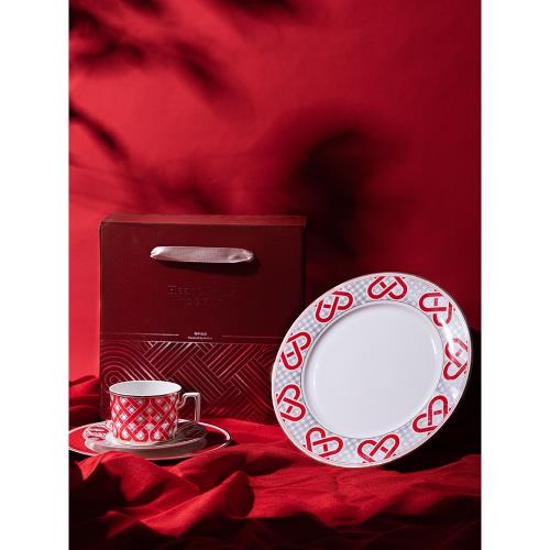 閑云居陶瓷咖啡杯結婚喜慶茶具套裝新婚紅色喜茶杯新娘伴手禮