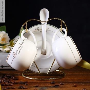 高端歐式咖啡杯套裝 歐式茶具套裝簡約 家用陶瓷杯英式下午茶杯茶