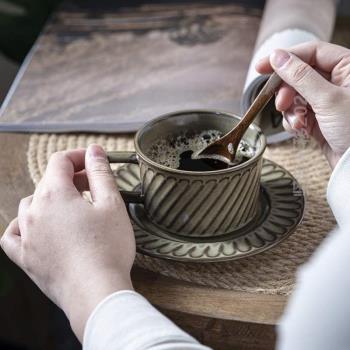 裝碟#美式商用家用濃縮專業陶瓷咖啡下午茶復古咖啡杯美式杯子