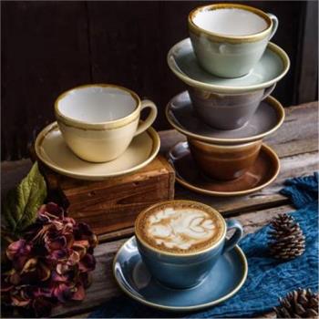 咖啡杯套裝拉花拿鐵陶瓷意式復古杯碟杯子精致高檔家用下午茶專用