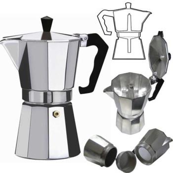 Coffee Maker machine aluminum mocha pot 摩卡咖啡壺八角鋁壺