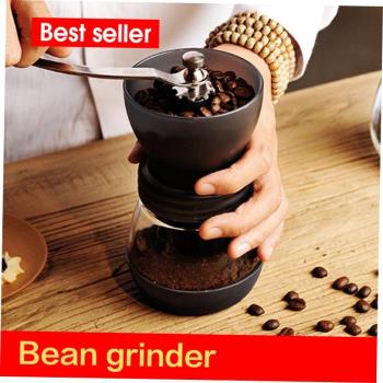 newcoffee bean grinder manual hand crank mill ajustable burr