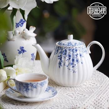 歐式下午茶具青花咖啡杯高檔精致復古杯碟套裝英式咖啡壺茶壺茶杯