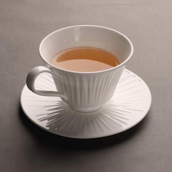 純白歐式骨瓷蕾絲咖啡杯碟套裝 英式下午茶杯陶瓷咖啡器具花茶杯