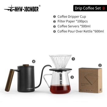 MHW-3BOMBER Drip Coffee Set 600ml Pour Over Kettle Gooseneck