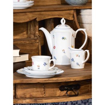 德國Seltmann Weiden懷舊奏鳴曲硬質細ins風瓷茶具咖啡杯杯碟茶壺