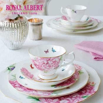 Royal Albert皇家阿爾伯特米蘭達聯名骨瓷咖啡杯茶杯點心盤5件套
