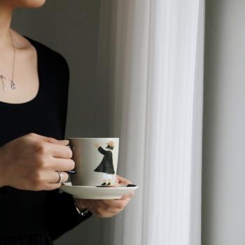 景德鎮/霖夕手作/手工陶瓷咖啡杯/原創手繪人物