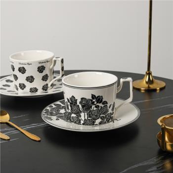 維多利亞玫瑰歐式古典陶瓷咖啡杯碟套裝