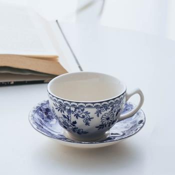 出口英國復古咖啡杯碟套裝中古vintage杯子高顏值英式下午茶具