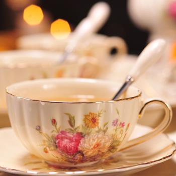 咖啡杯套裝英式下午茶杯子紅茶杯歐式茶具陶瓷杯碟家用水杯具優雅