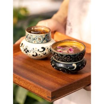 詩瓷集 見花開迷你套組景德鎮青花瓷手繪中古咖啡拉花杯combo set
