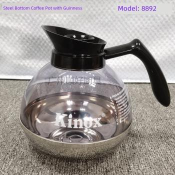 kinox香港建樂士8892美式鋼底咖啡壺1.8L加熱保溫透明泡茶啡壺304