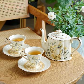TOUCH MISS法式輕奢茶壺歐式咖啡杯陶瓷下午茶具英式花茶杯子套裝