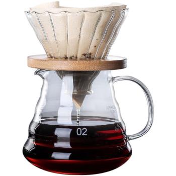 手沖咖啡壺 家用玻璃咖啡濾杯 過濾杯器具套裝咖啡漏分享壺云朵壺