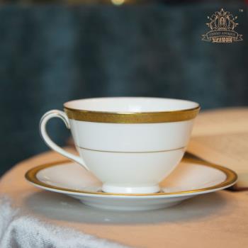 咖啡杯ins宮廷風復古鎏金高顏值歐式奢華英式下午茶杯子中古擺件