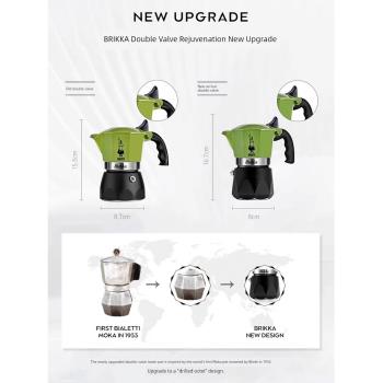 【田園風】】Bialetti比樂蒂綠色雙閥摩卡壺意式手工咖啡壺升級款