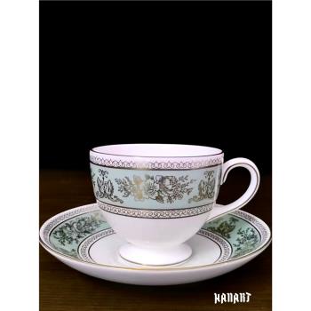 英國原產Wedgwood Columbia Sage Green綠寶石鼠尾草咖啡杯蛋糕盤