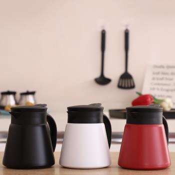 廠家直銷不銹鋼雙層保溫壺家用歐式咖啡壺迷你辦公室水壺小號暖壺