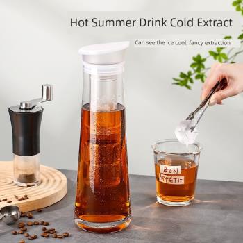 冷萃壺大容量家用玻璃咖啡壺冷萃瓶過濾萃取壺沖泡器具冰滴冷泡壺