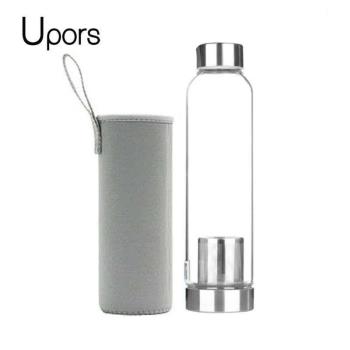 550ML High Temperature Resistant Glass Sport Water Bottle wi