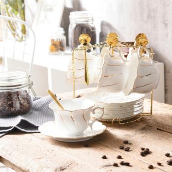 歐式簡約花果茶具套裝蠟燭加熱玻璃陶瓷英式咖啡杯下午茶壺紅茶杯