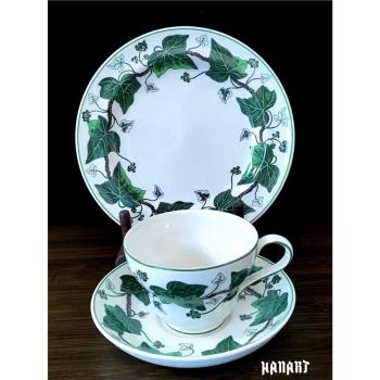 英國產Wedgwood Napoleon Ivy拿破侖常青藤 咖啡杯茶杯碟餐盤中古